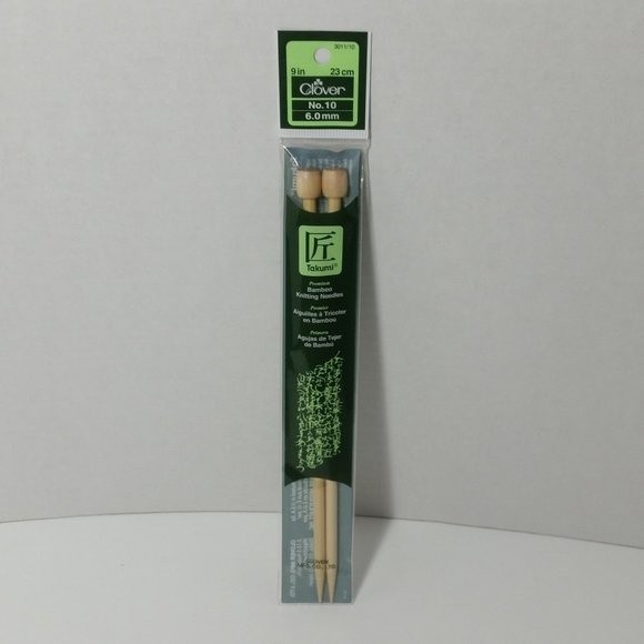 Clover Takumi Bamboo Knitting Needles US 10 9inch - Picture 1 of 6